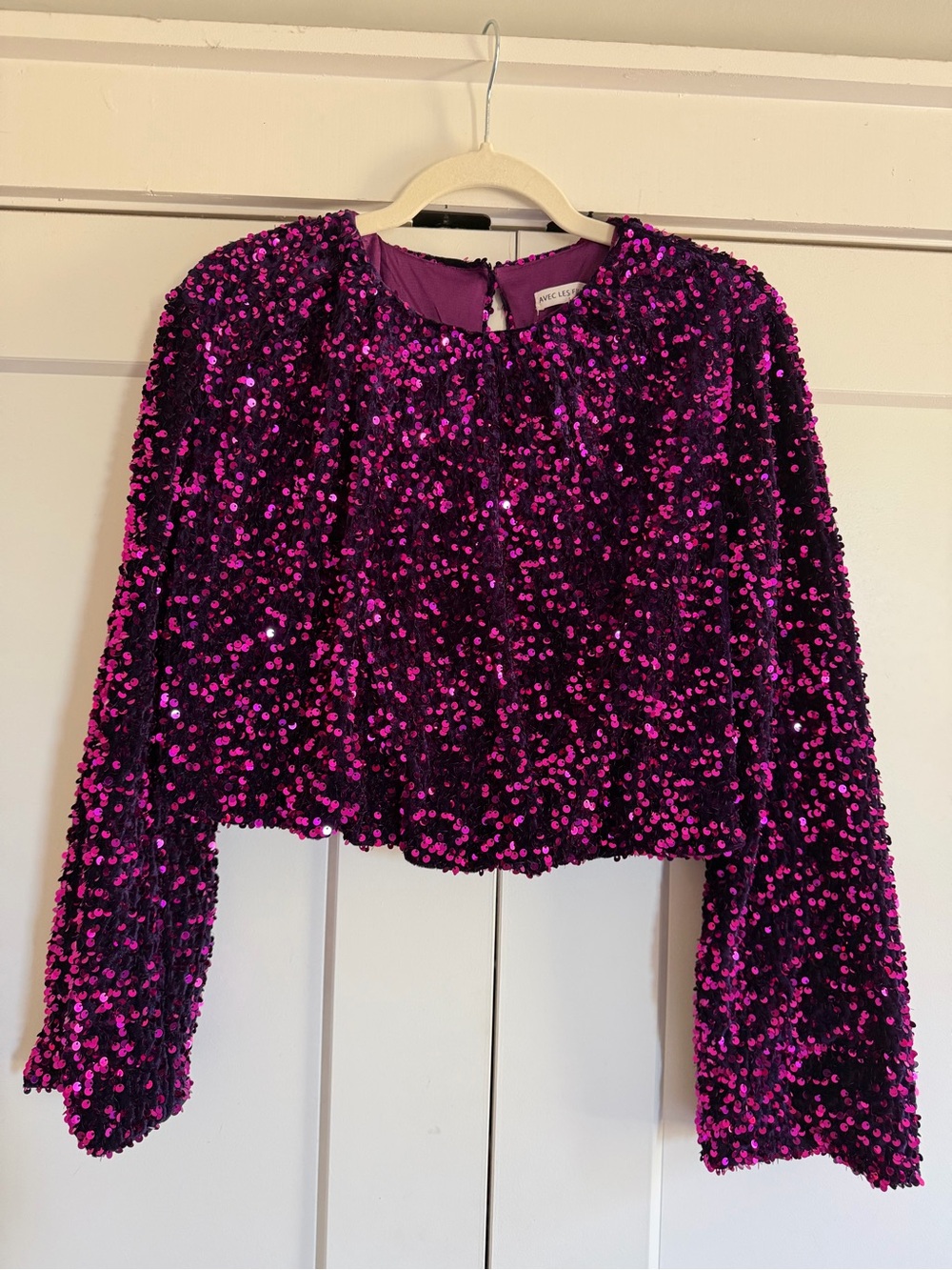 NWOT Avec Les Filles Sequin Top